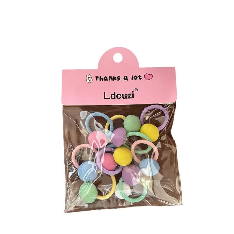 Checkered Heart Hair Ties for Girls  – High Elastic Baby Hair Ropes