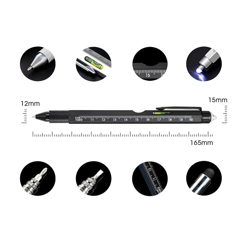 Multitool Pen Set – 9-in-1 LED Screwdriver, Bottle Opener & Touchscreen Stylus Gift Tool