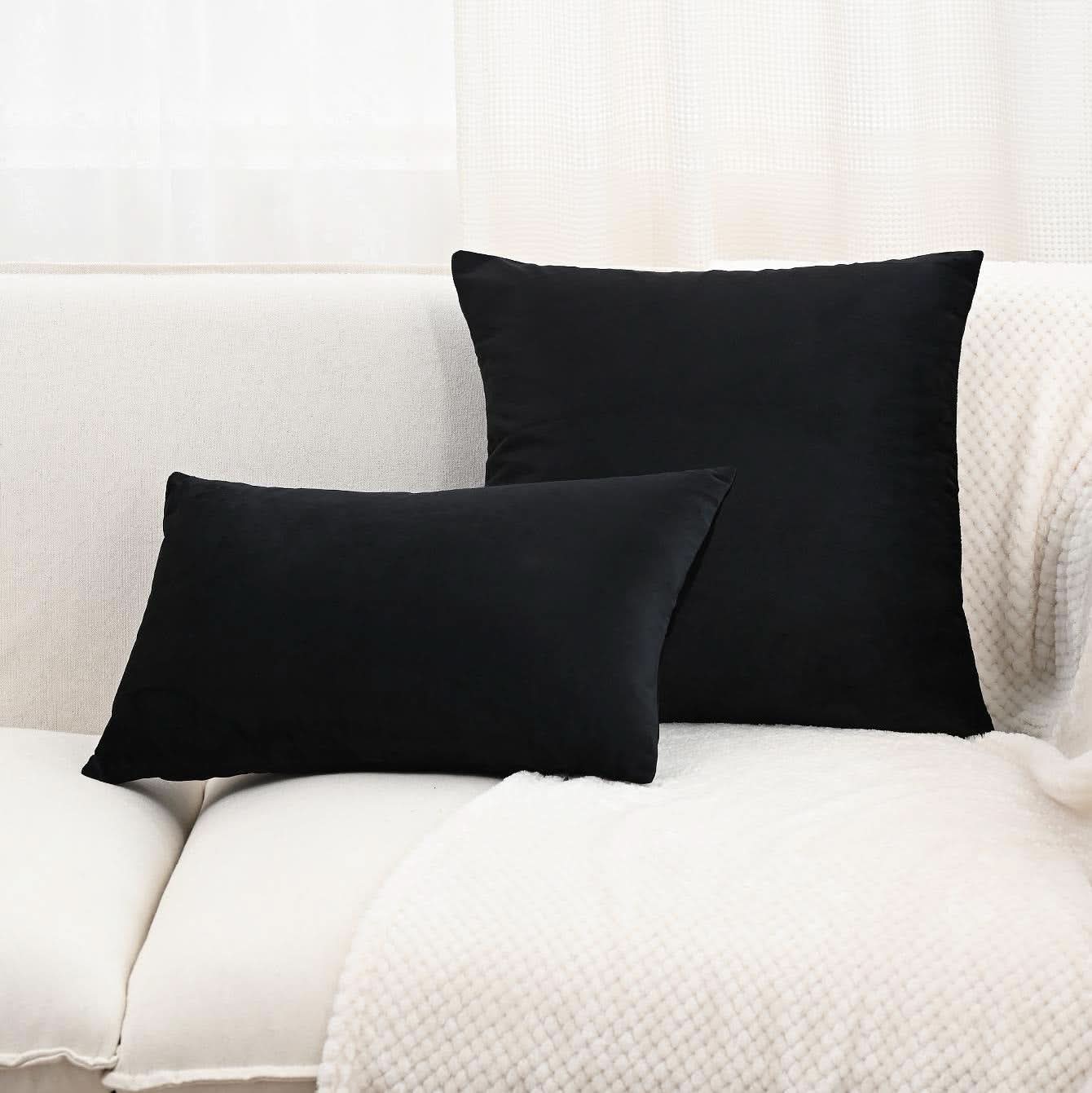 Black Light Luxury Vintage Embroidered Pillowcase