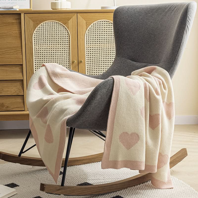 Nordic Style Simple Knitted Blanket