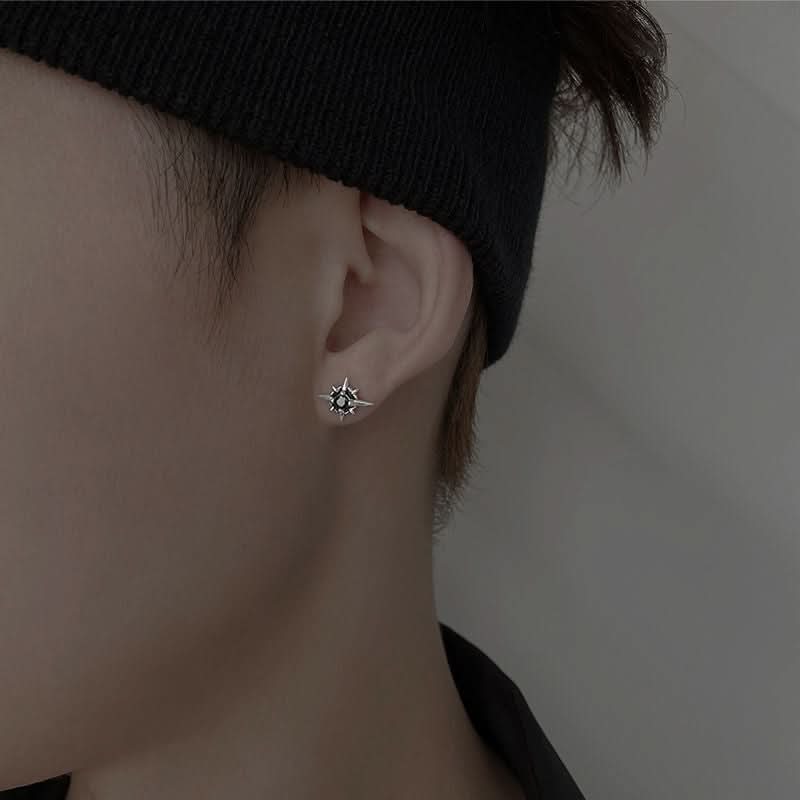 Men's Polaris Zircon Stud Earrings – Simple & Versatile Design