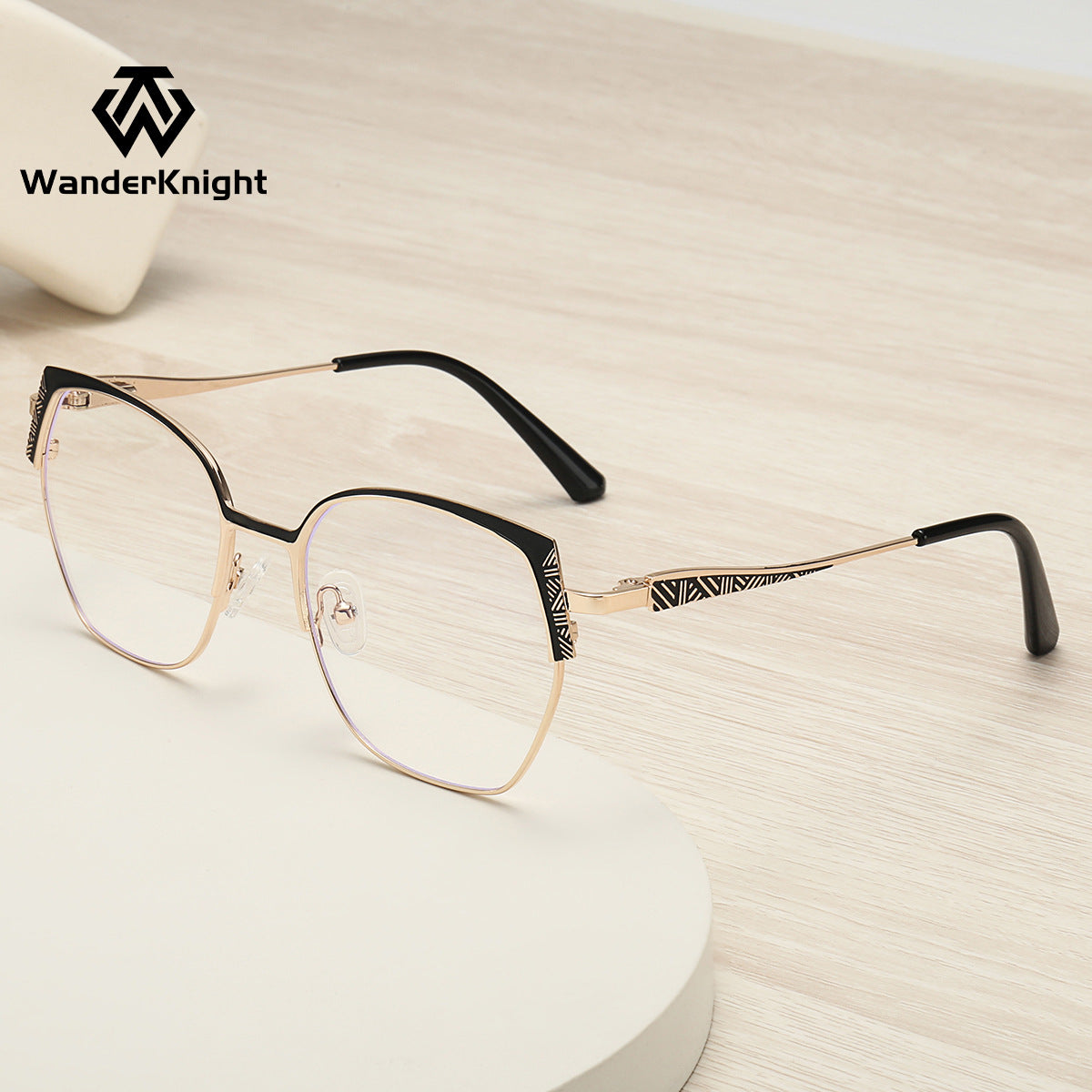 Stylish Metal Blue Light Blocking Glasses Frame for Women