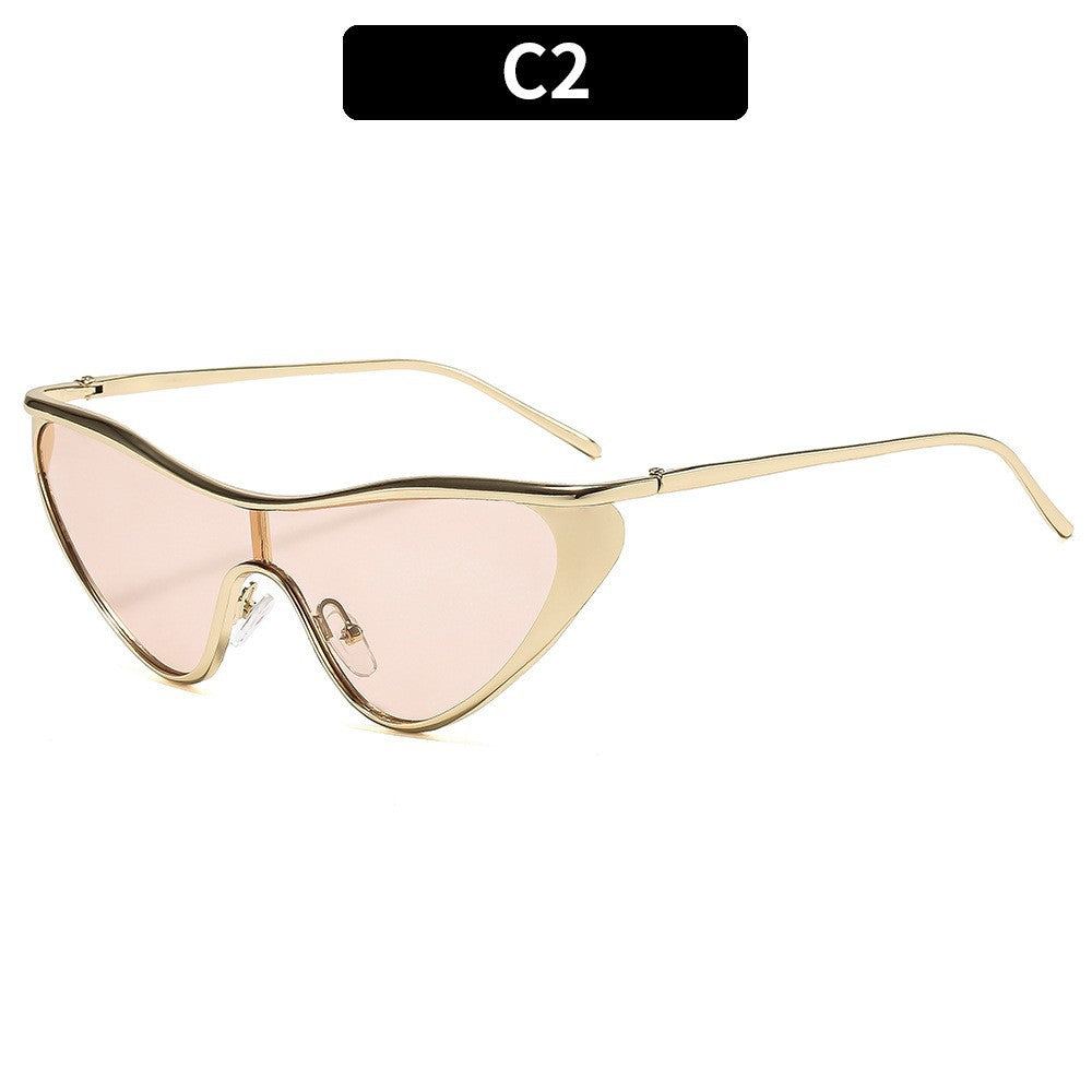 Trendy Metal Frame Women’s Sunglasses – UV Protection Fashion Shades for Everyday Style