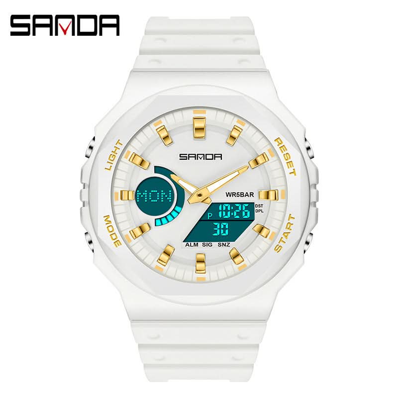 Men’s Dual Display Sports Watch – Waterproof, Multi-Functional Watch