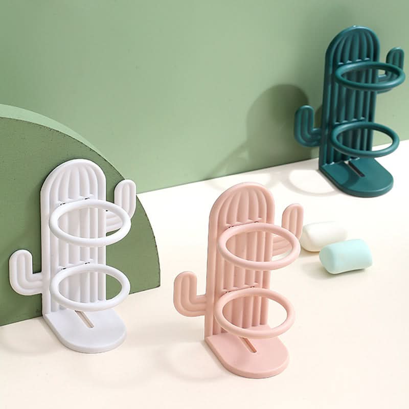 Wall-Mounted Cactus Toothbrush & Storage Rack – Punch-Free Holder