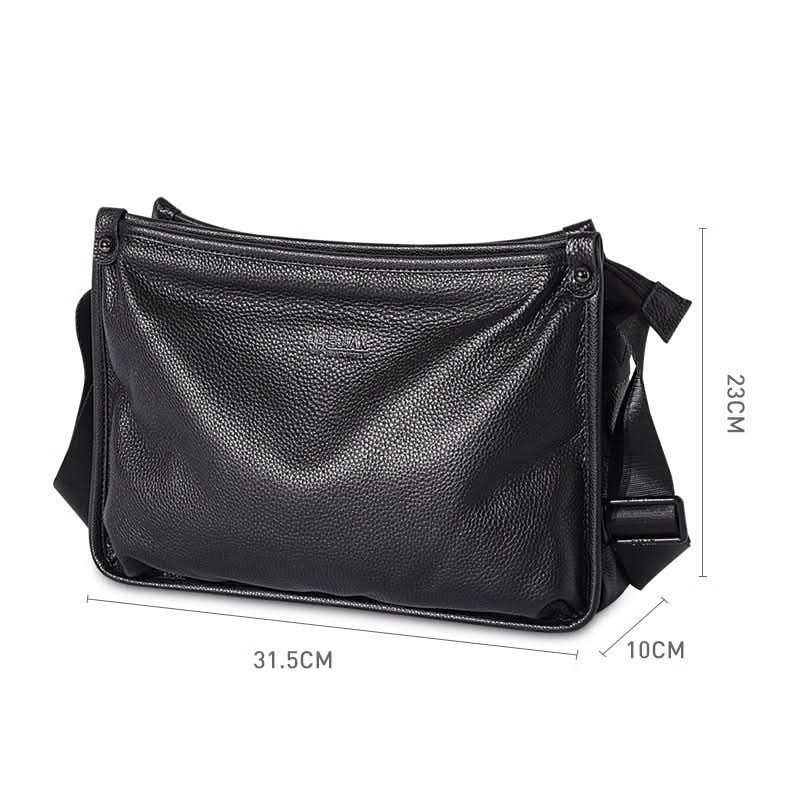 Men’s PU Leather Crossbody Bag – Retro Business Shoulder Messenger