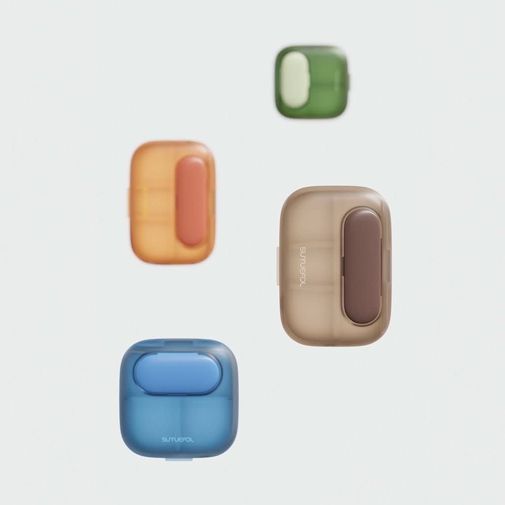 Portable small medicine box three meals a day sealed medicine storage box carry pills medicine packing box