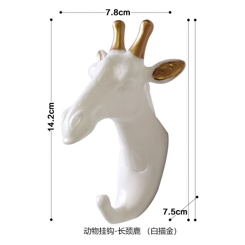 Punch-Free Animal Head Wall Hook – Decorative Deer Head Sticky Hanger