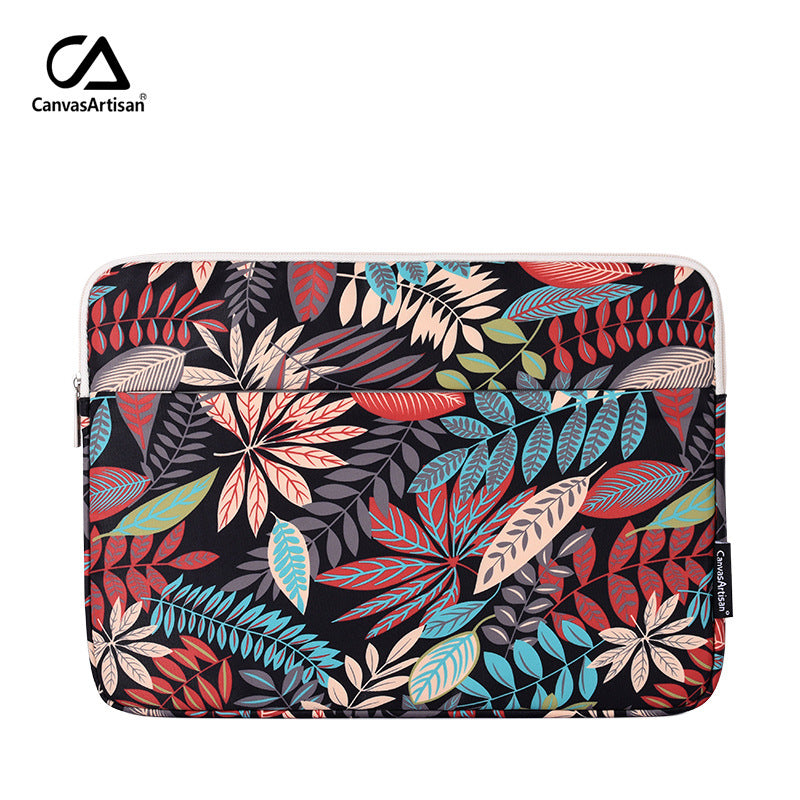 Tropical Leaves Laptop Sleeve – Waterproof, Shock-Resistant Case for MacBook, HP & More