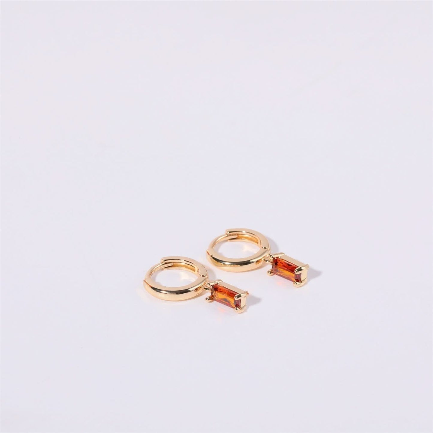 Birthstone Hoop Earrings for Women – Crystal Hoops, Retro Chic Style