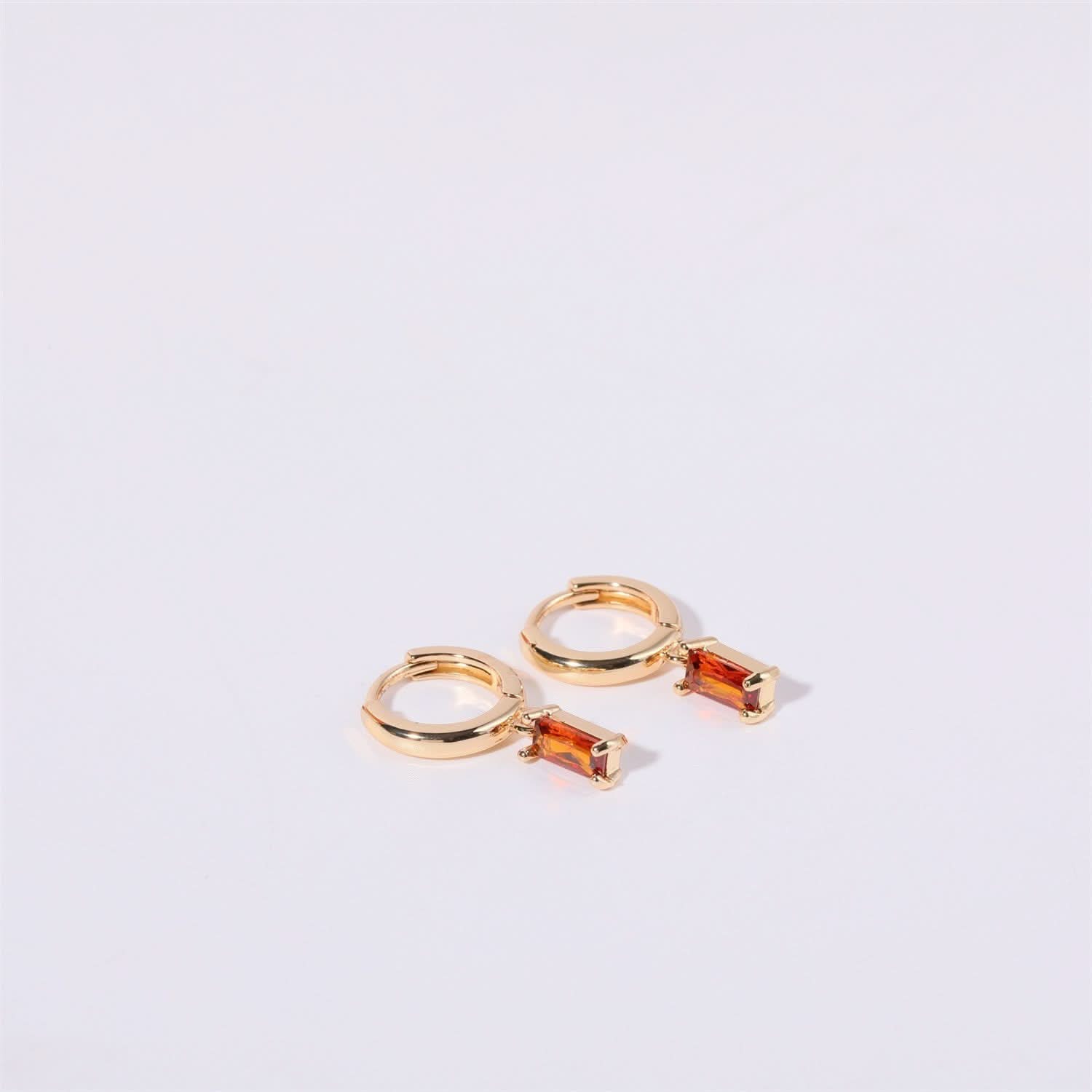 Birthstone Hoop Earrings for Women – Crystal Hoops, Retro Chic Style