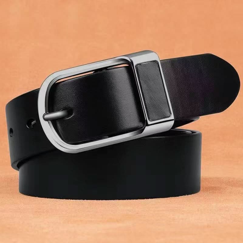 Men's Retro Business Style PU Leather Belt with Alloy Pin Buckle – 120cm