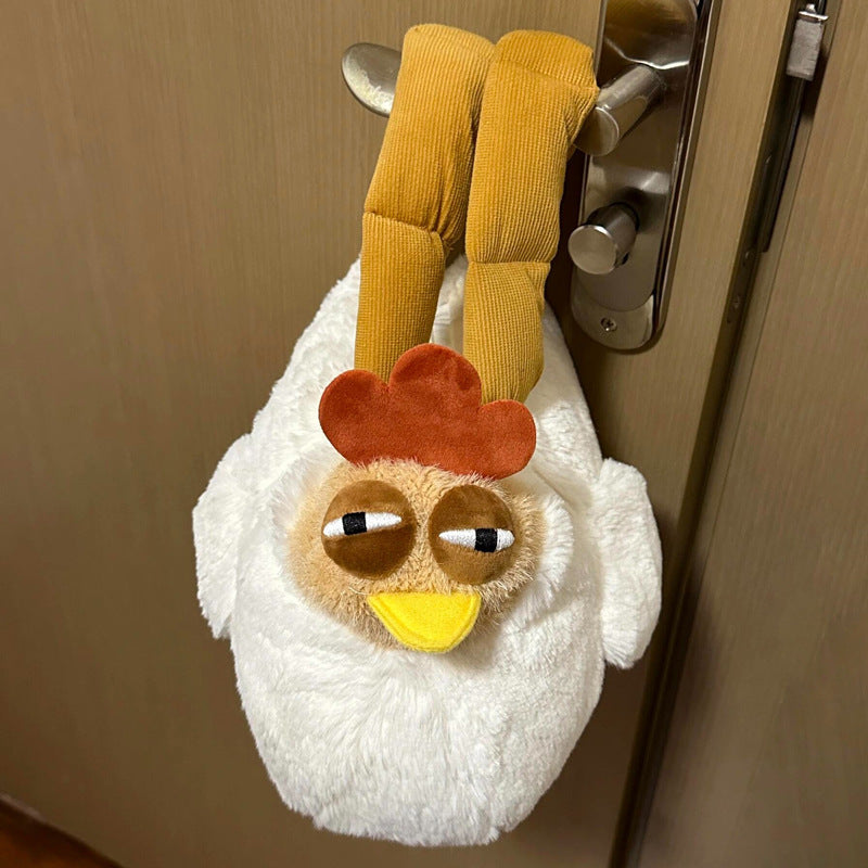 Cuckoo Chicken Plush Handbag – Cute Cartoon Shoulder Bag, Funny Animal Doll Purse