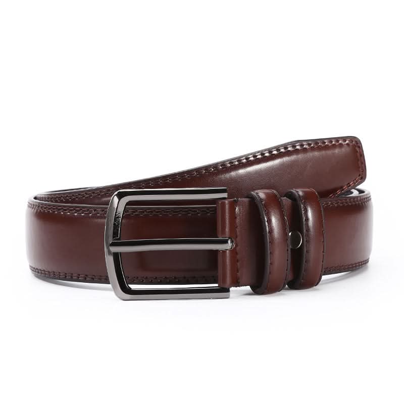 Men's Double-Stitch Imitation Leather Belt