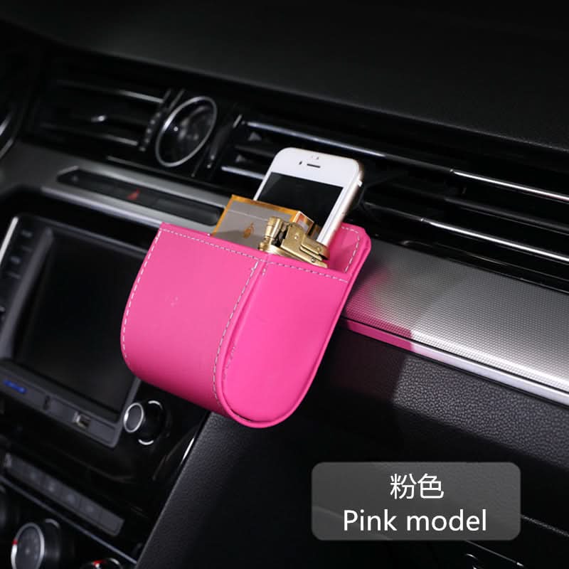 Leather Car Air Vent Storage Box (Set of 2)