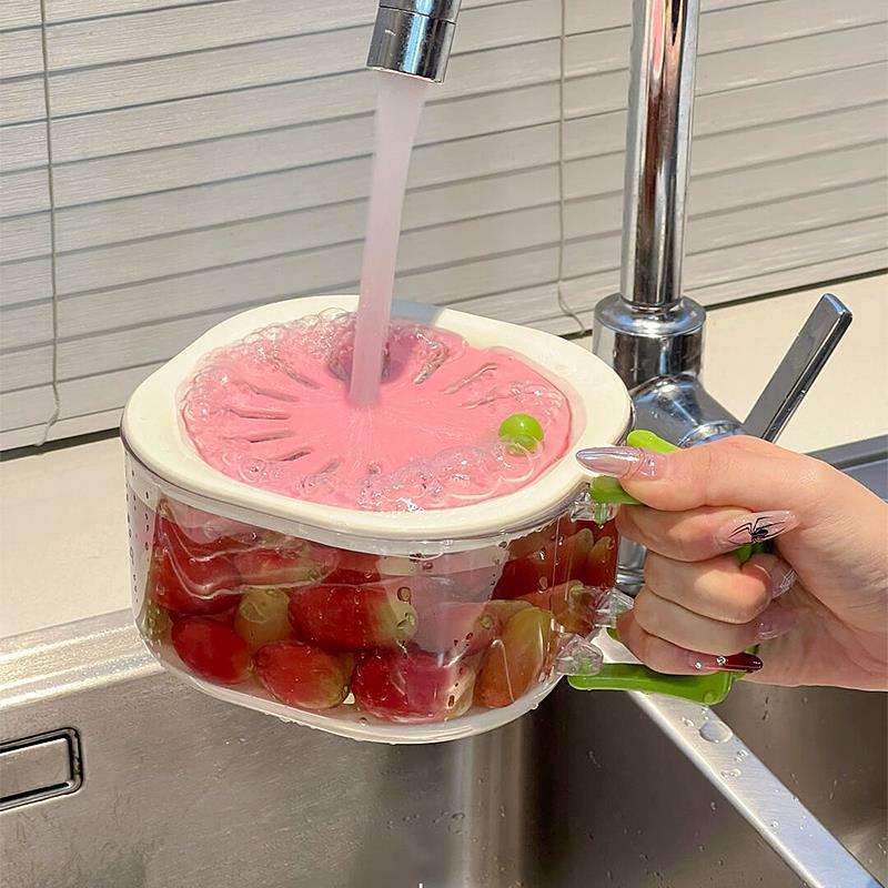 Adjustable Sink Drain Basket – Food-Grade Faucet Strainer for Washing Fruits & Vegetables