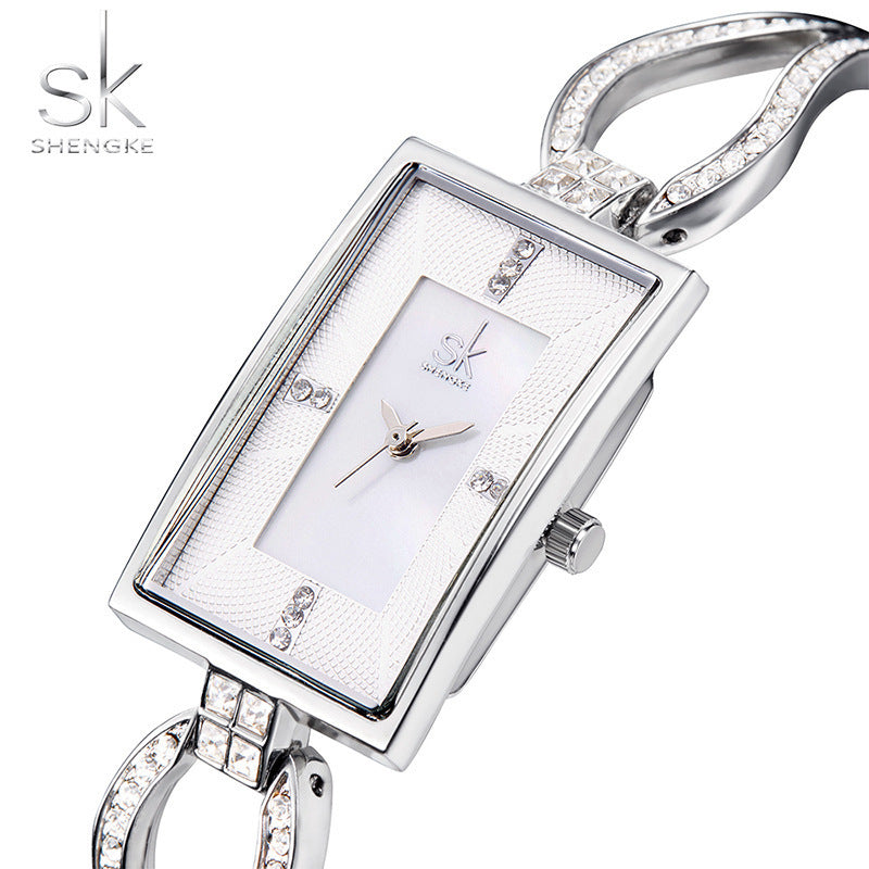 SK Women’s Fashion Diamond Watch – Casual Quartz Analog Wristwatch, 30M Waterproof
