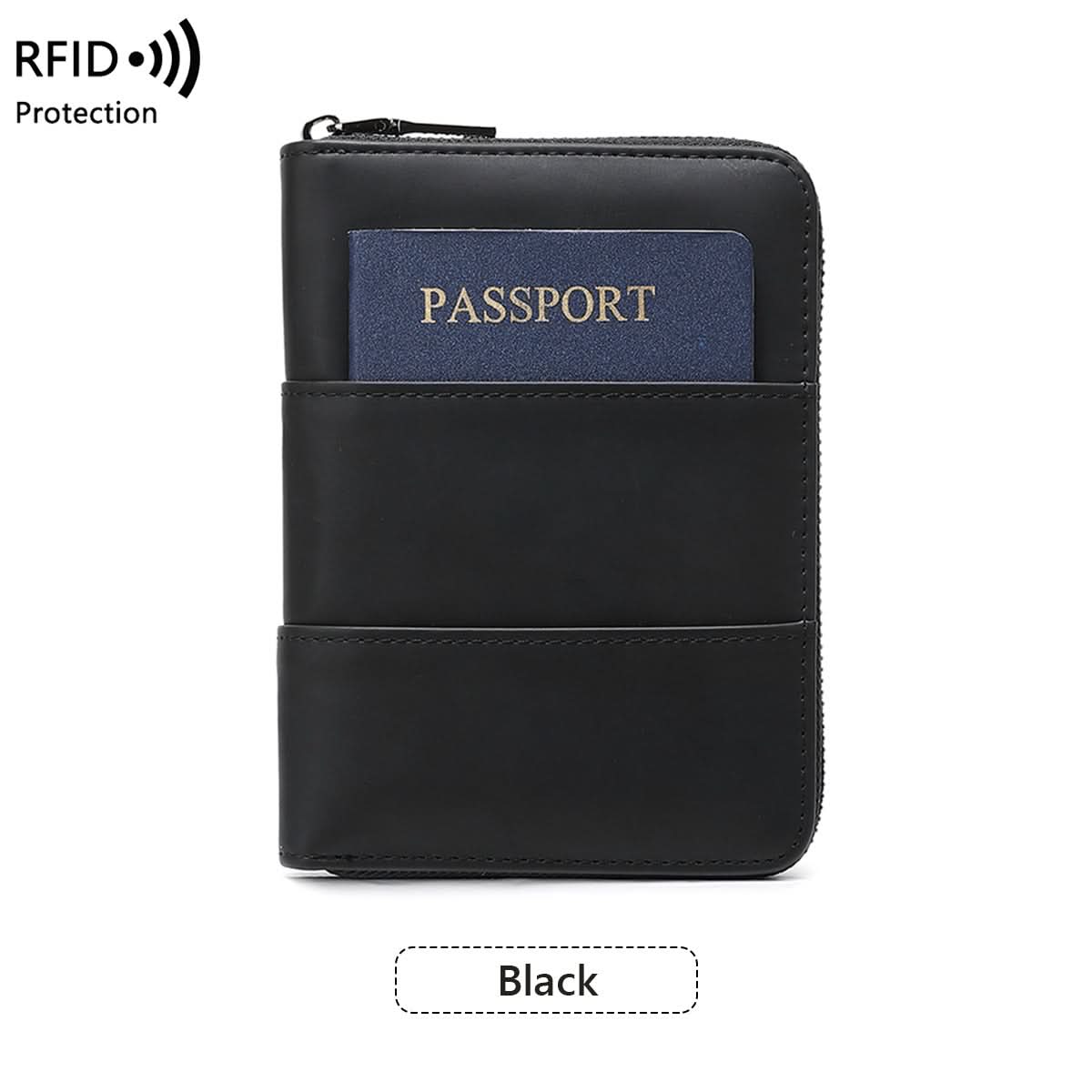 RFID Travel Passport Holder – Anti-Theft PU Leather Wallet