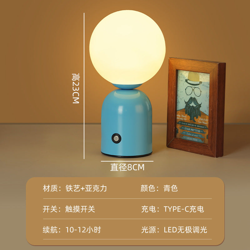 Nordic Macaron LED Table Lamp – Minimalist Desk & Bedside Ambient Light for Home & Café