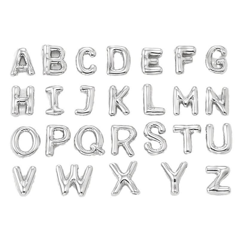 Silver-Plated Alphabet Pendant Necklace – Hip-Hop Style