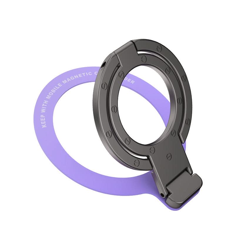 Ultra-Thin Magnetic Phone Stand – Adhesive Metal Ring Kickstand