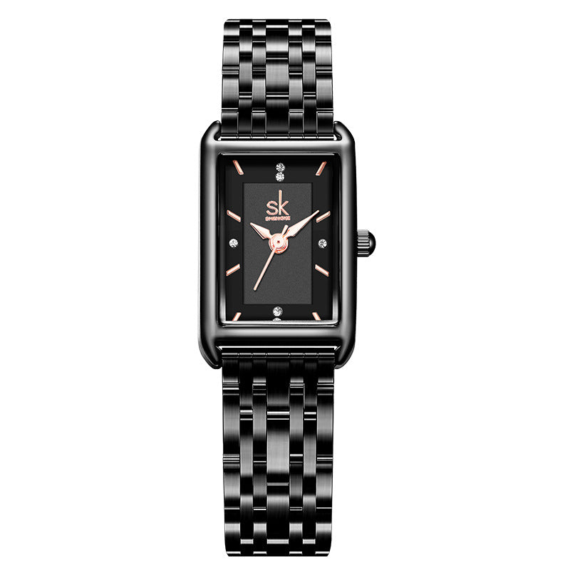 SK Women’s Square Quartz Watch – 30M Waterproof Fashion Student Watch