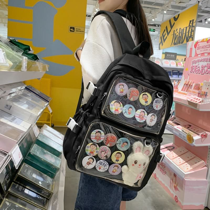 Trendy Transparent Backpack for School & Travel