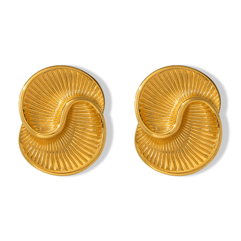 Asymmetrical Teardrop Geometric Earrings for Women – Titanium Steel Instagram Style