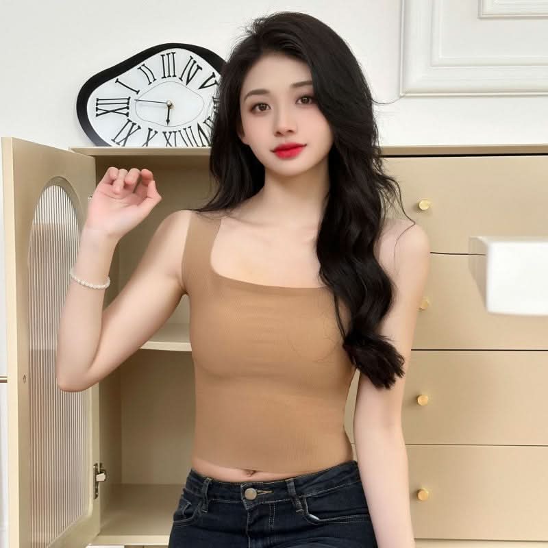 Seamless Ice Silk Vest with Chest Pads