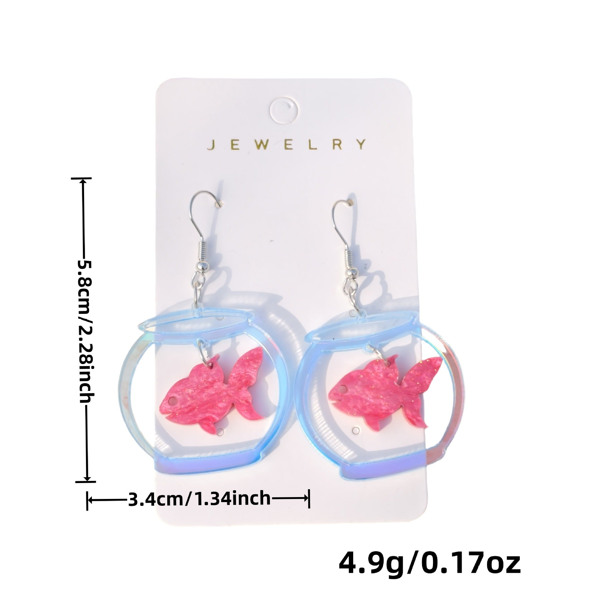 Goldfish Acrylic Earrings for Women – Colorful Animal Design Statement Jewelry