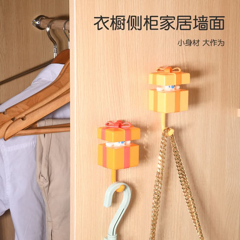 Cute Gift Box Key Hook – Punch-Free Adhesive Hook