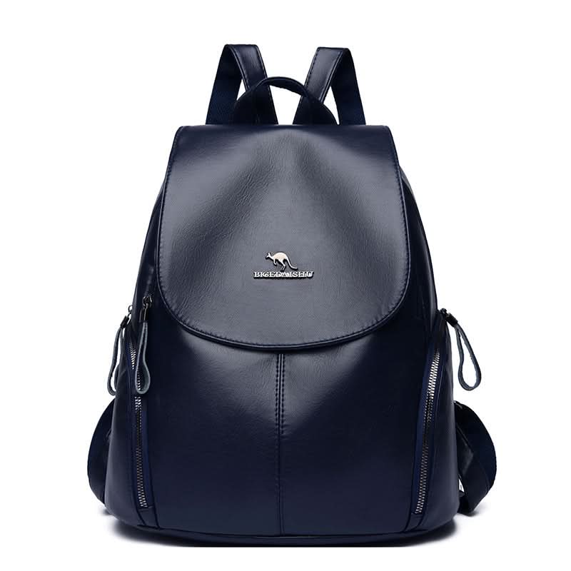 Women's Stylish Leather Backpack – Anti-Theft Travel Bag for Daily Use