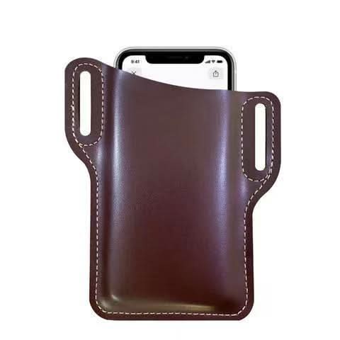 Men’s Belt Phone Pouch – PU Leather Waist Bag for Outdoor Use