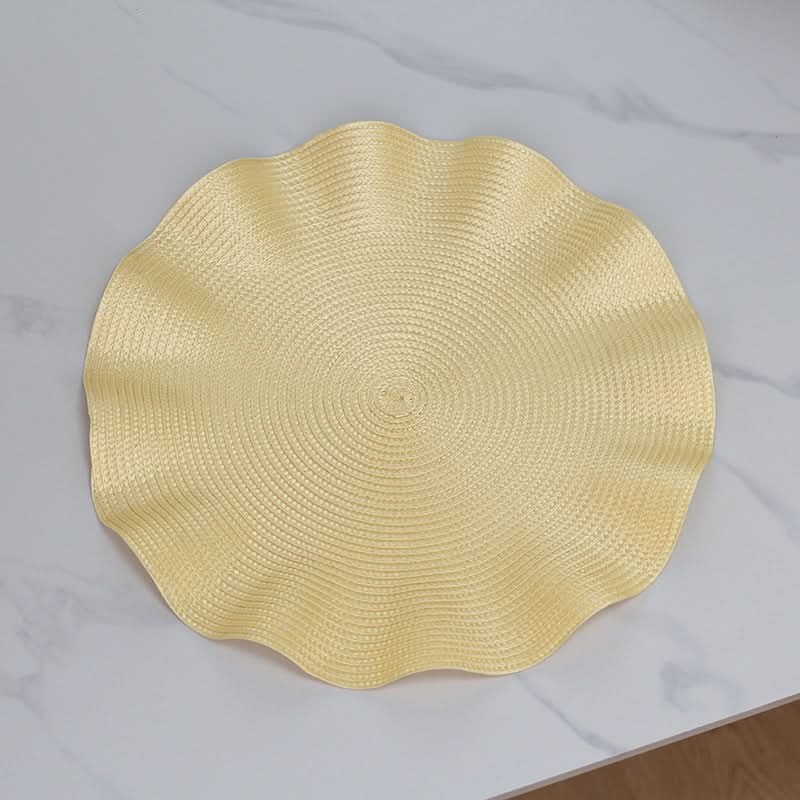 Thick Woven PP Ruffle Placemats & Coasters