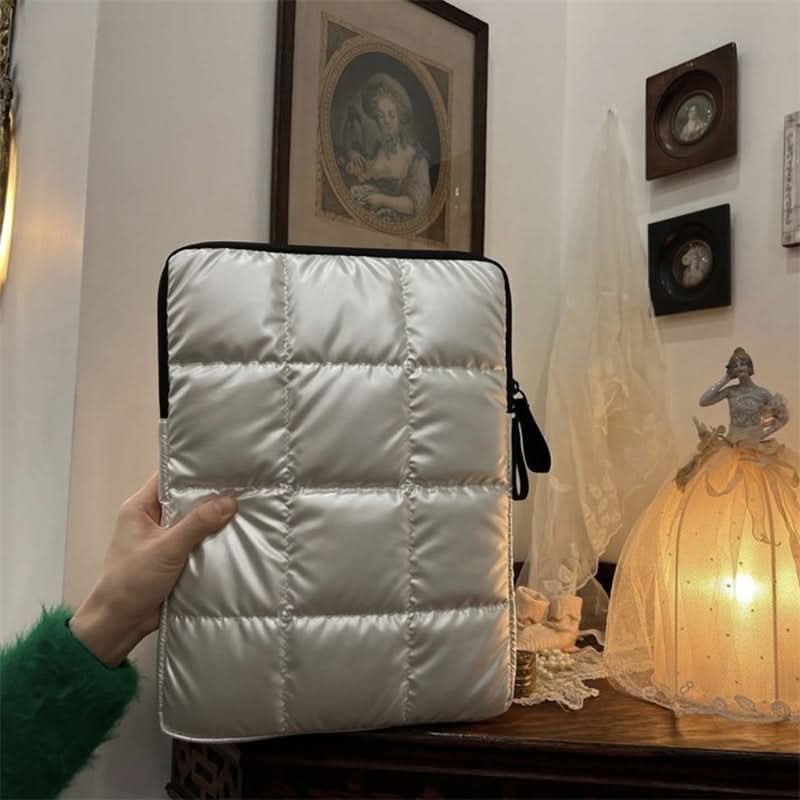 Korean Checkered Quilted Shockproof Laptop Sleeve