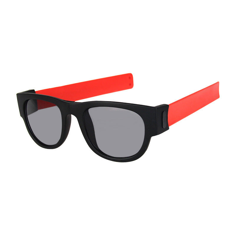 Foldable UV400 Fashion Sunglasses – TR90 Full Frame, Compact Mirror Shades
