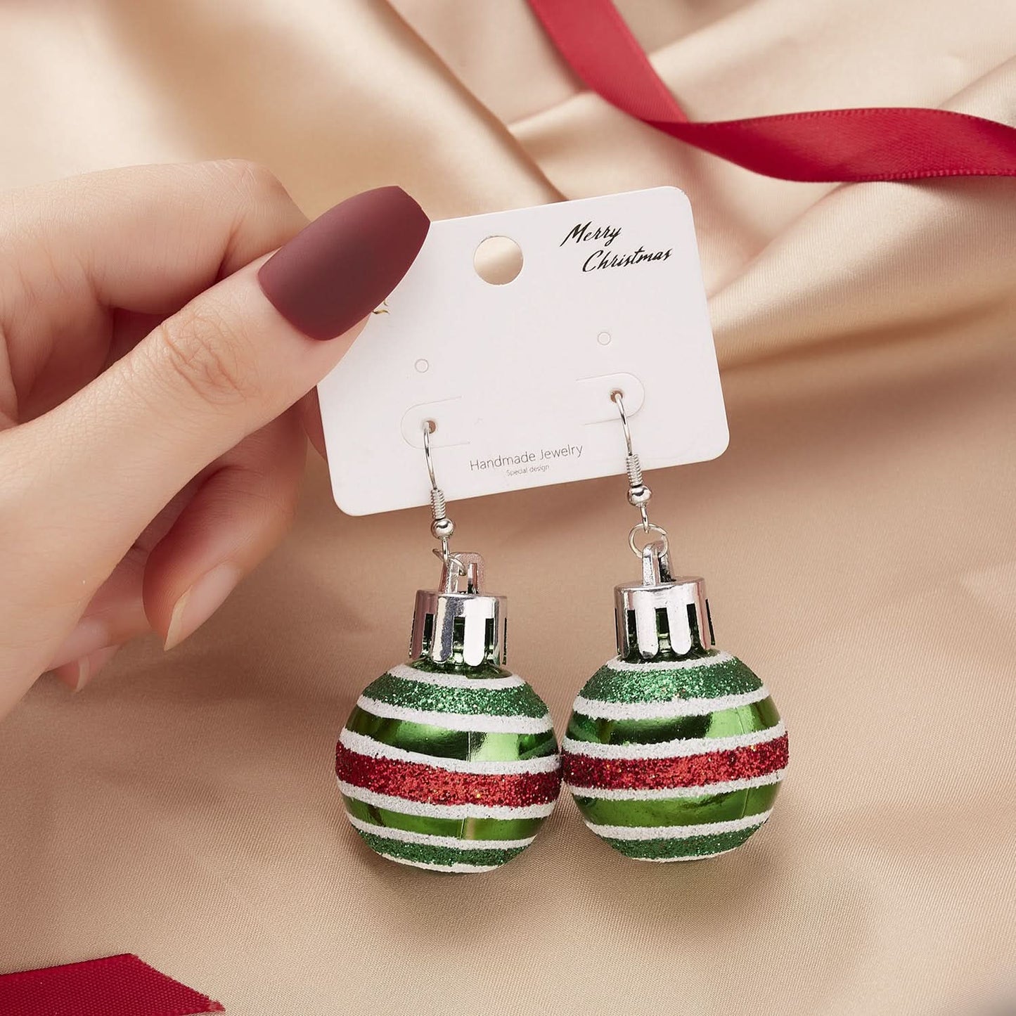 Christmas Snowflake Resin Earrings for Women