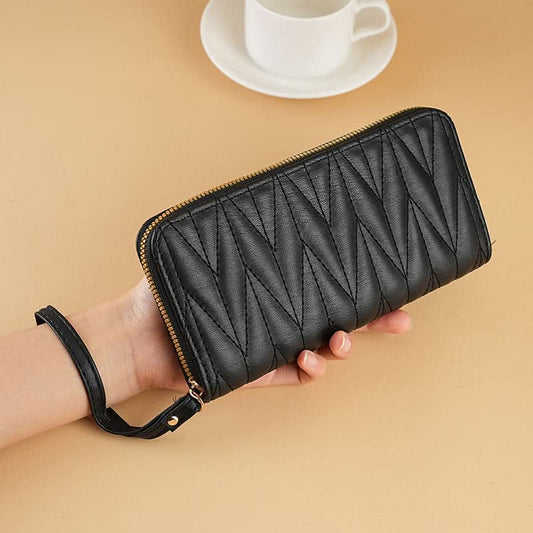 Women’s Wallet – Elegant Zipper Clutch Bag, Short & Long