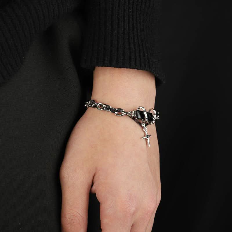 Black Diamond Wrap Bracelet – Minimalist Luxury Jewelry