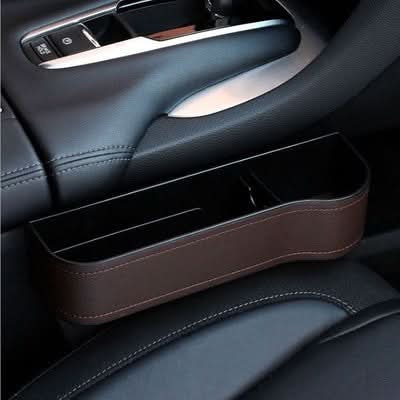 Car Seat Gap Organizer with Cup Holder, Leather