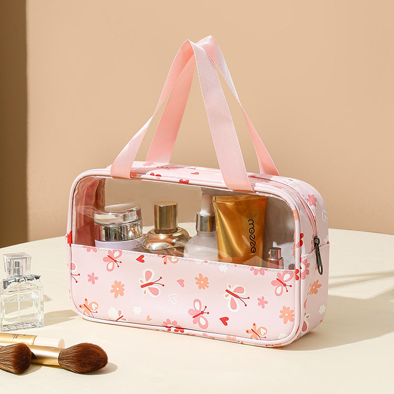 Transparent Cosmetic Bag Set – Waterproof PVC Toiletry Organizer | Pack of 3