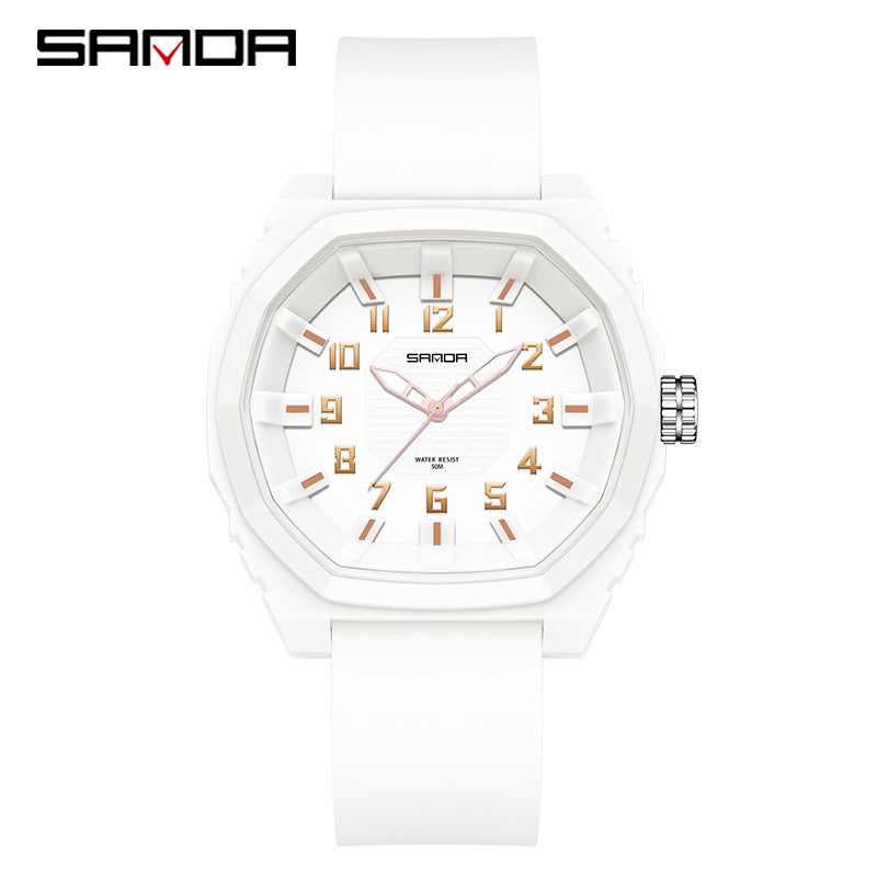 Sanda Waterproof Digital Sports Watch – Durable Dual Display Quartz Watch for Students