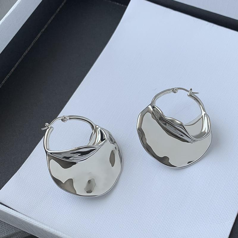 Bold Hoop Earrings for Women – Molten Flow Liquid Metal Glam Jewelry