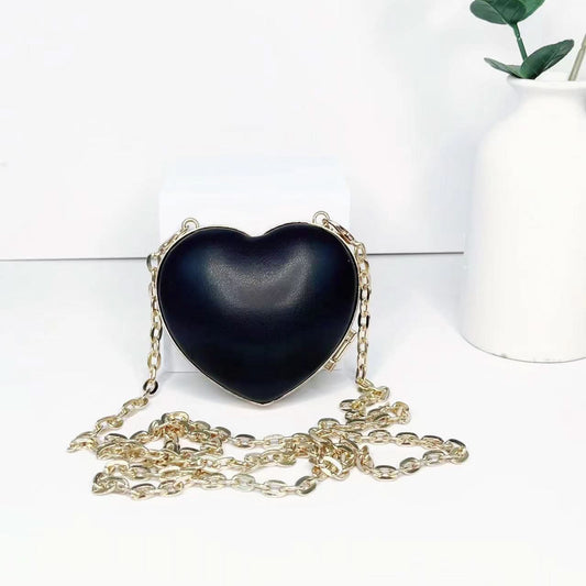 Heart-Shaped Chain Shoulder Crossbody Bag
