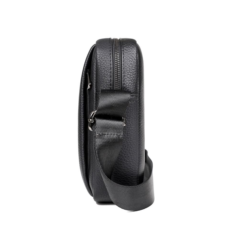 Men’s PU Leather Crossbody Shoulder Bag – Business Style Small Square Bag