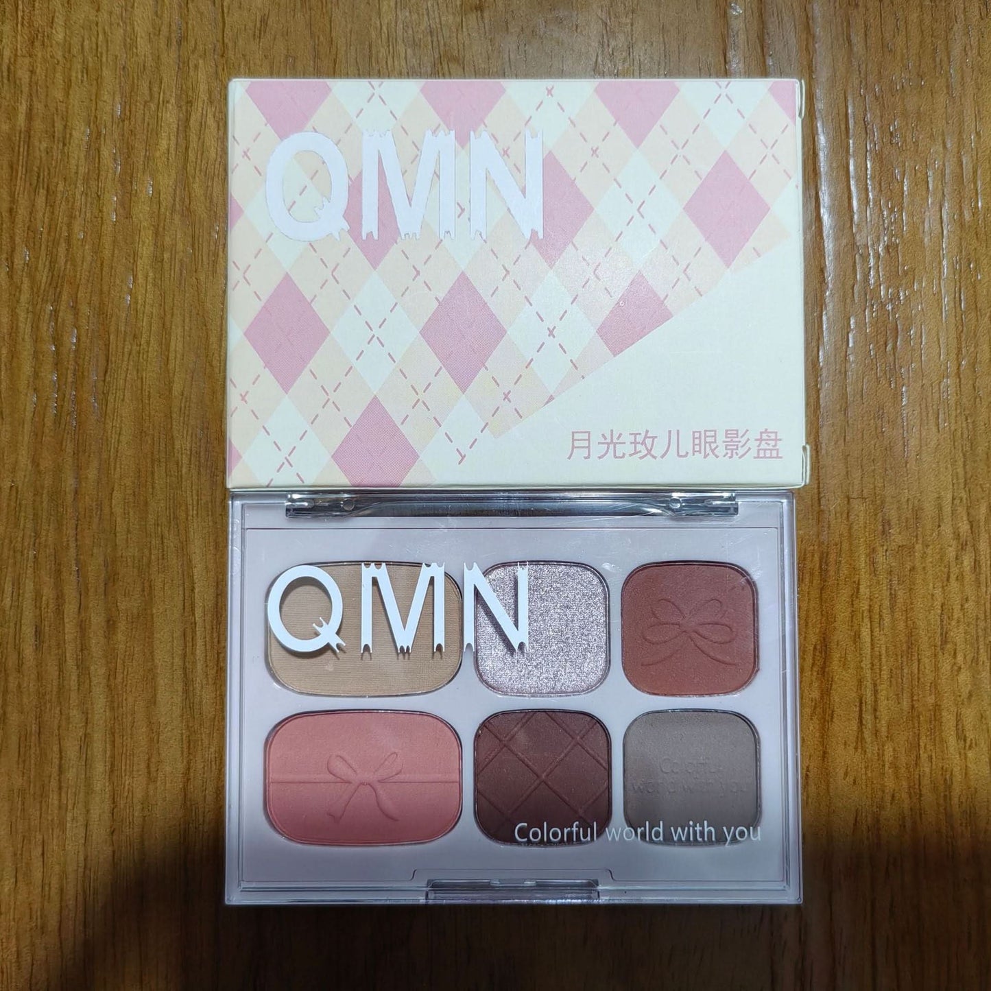 QMN 6-Color Eyeshadow Palette – Moonlight Rose, Matte & Shimmer
