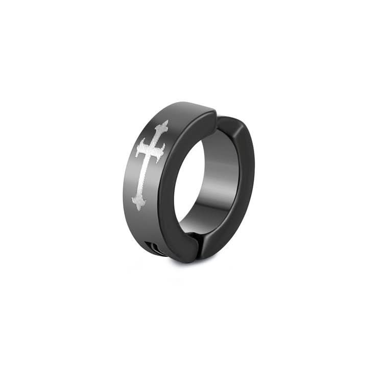 Men’s Titanium Steel Hoop Ear Clips – No-Piercing Retro Fashion Earrings