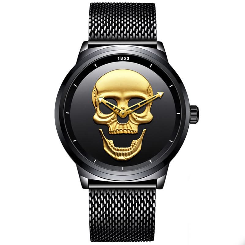 Men’s Skull 3D Quartz Watch – Fashionable, Waterproof Watch