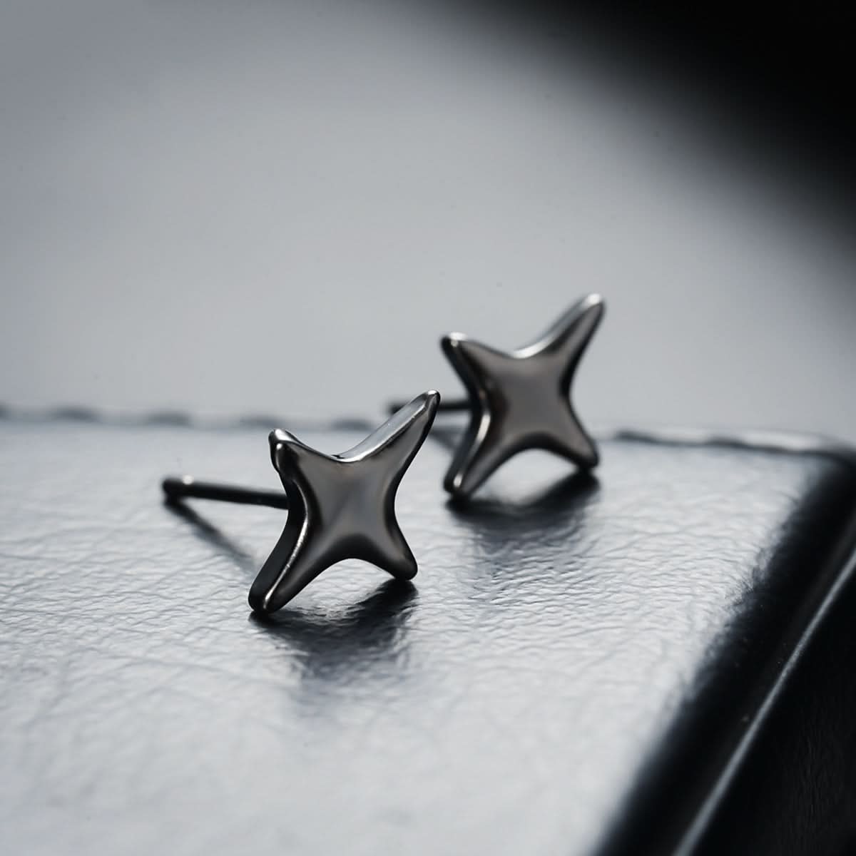 Men’s Cross Star Stud Earrings – Minimalist Jewelry