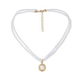 Baroque Pearl Choker Necklace – Retro Double-Layer Clavicle Chain for Women